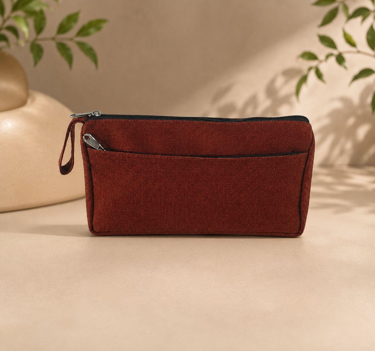 Canvas Utility Pouch with front pocket